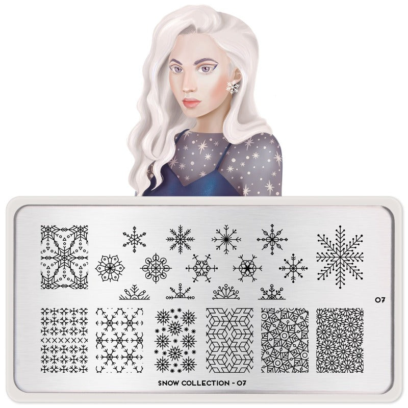 Snow 07 ✦ Nail Stamping Plate
