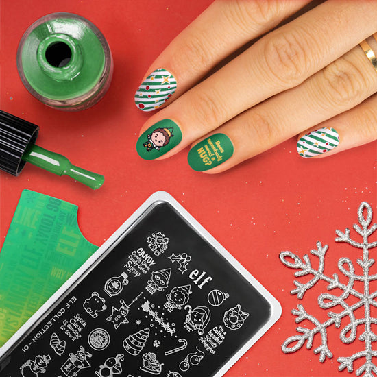 Elf Movie Manicure Design