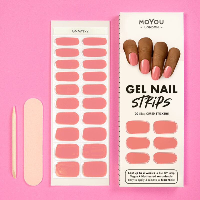 Gel Strips Semi-Cured Nail Wraps 92 Gel Nail Wraps MoYou London 