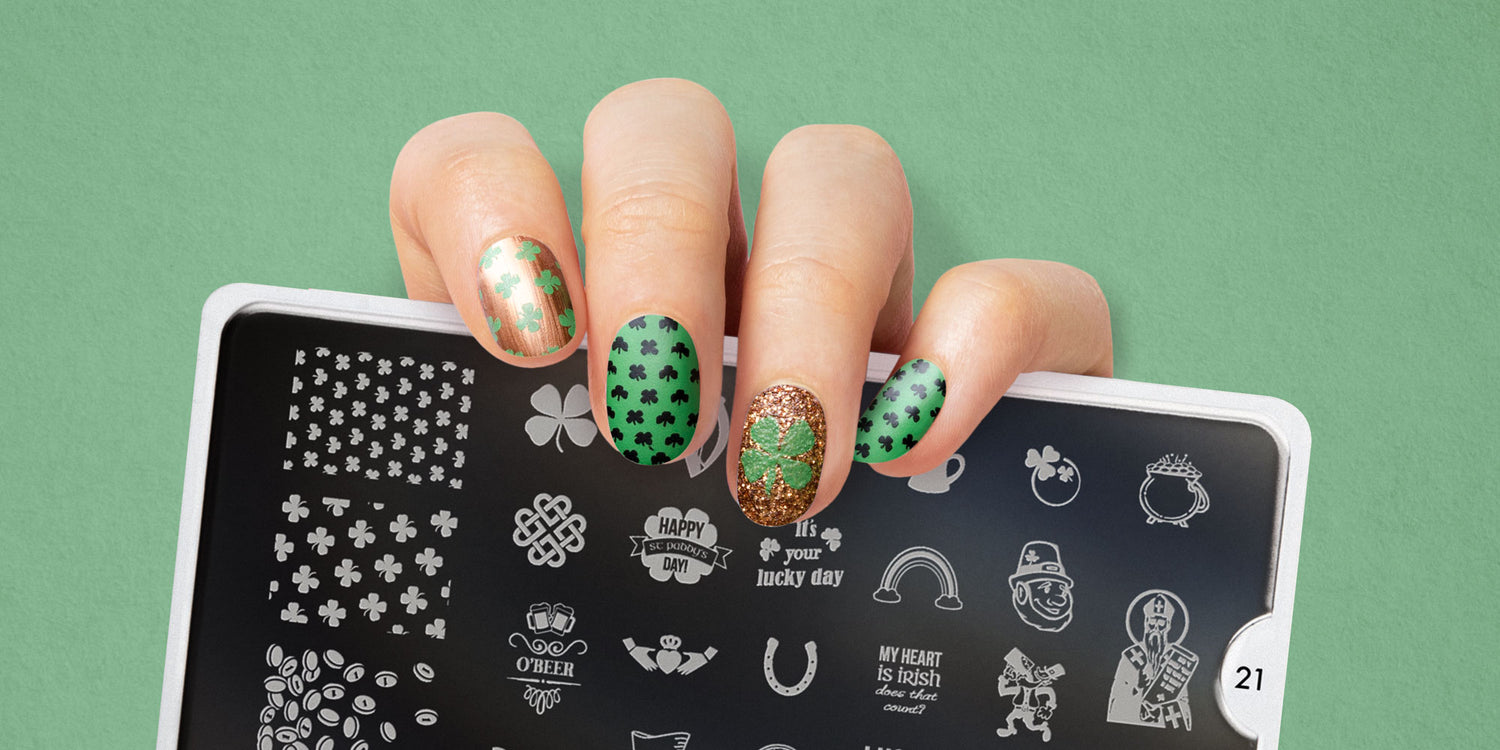 St. Patrick Stamping Plates and Nail Polish