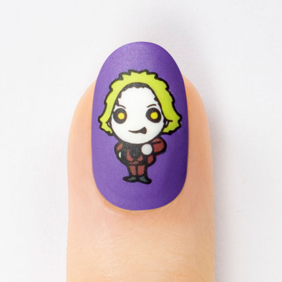 Beetlejuice Nail Art Manicure