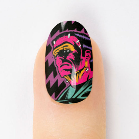 Frankenstein Monsters Nail Art Manicure