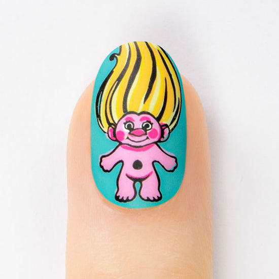 Cute Troll Dolls Nail Art Manicure