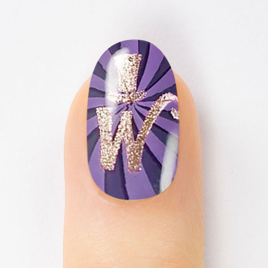Willy Wonka & the Chocolate Factory Movie Nail Art Design