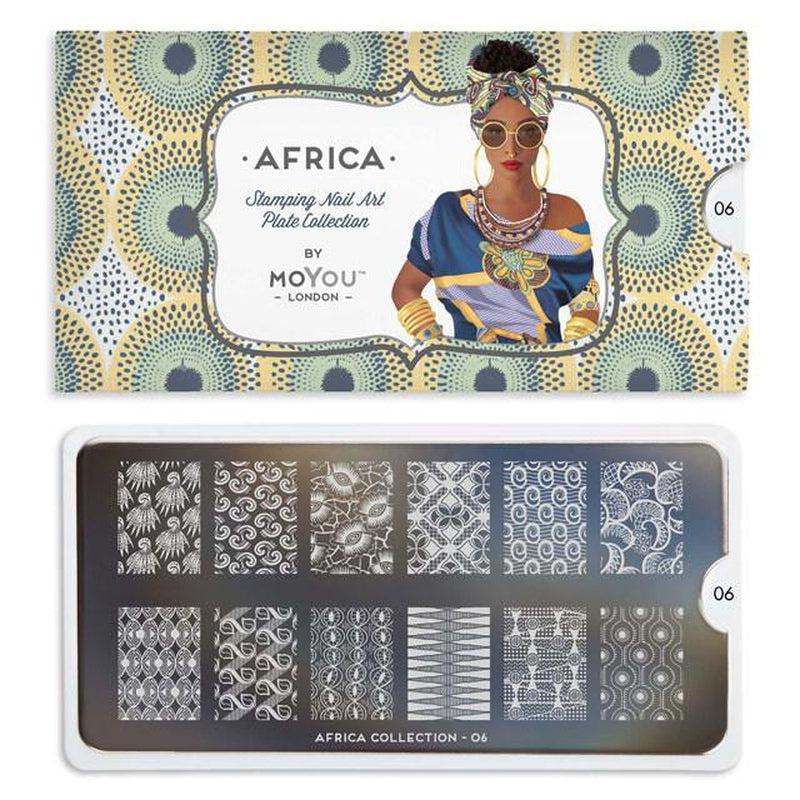 Africa 06-Stamping Nail Art Stencils-[stencil]-[manicure]-[image-plate]-MoYou London