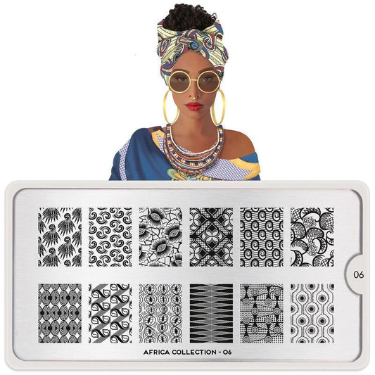 Africa 06-Stamping Nail Art Stencils-[stencil]-[manicure]-[image-plate]-MoYou London