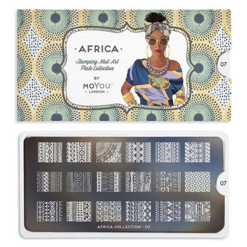 Africa 07-Stamping Nail Art Stencils-[stencil]-[manicure]-[image-plate]-MoYou London