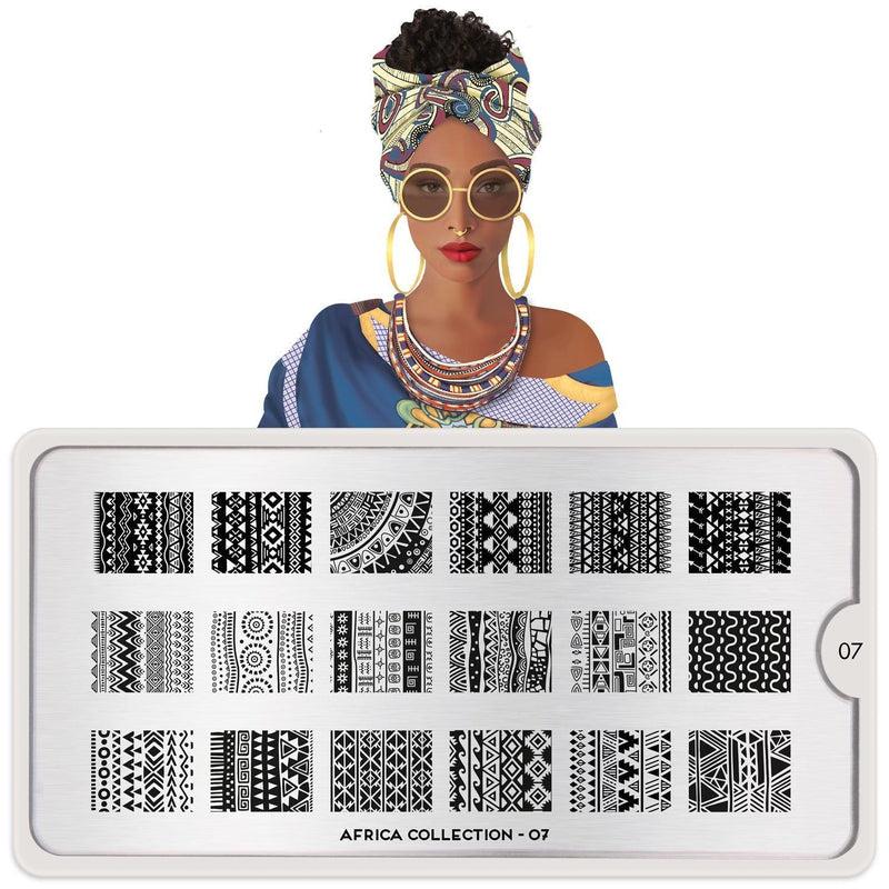 Africa 07-Stamping Nail Art Stencils-[stencil]-[manicure]-[image-plate]-MoYou London
