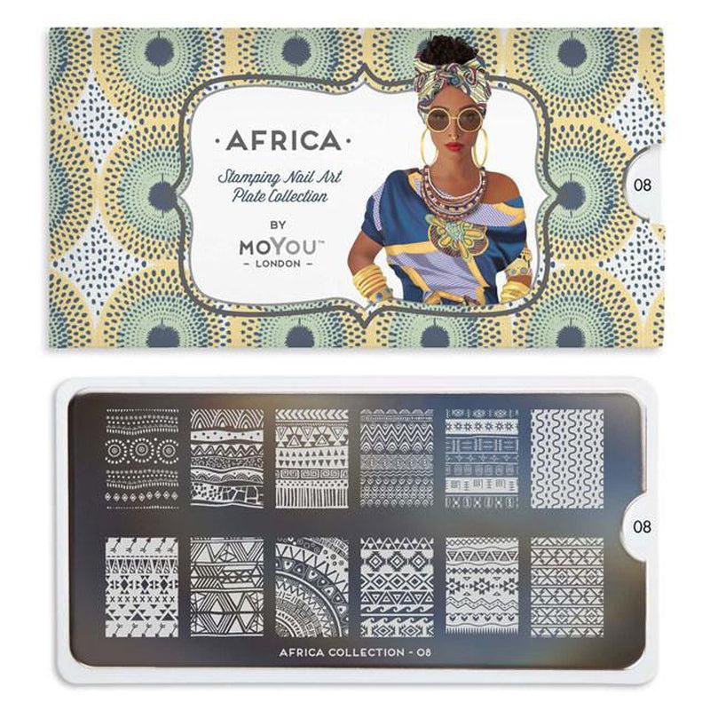 Africa 08-Stamping Nail Art Stencils-[stencil]-[manicure]-[image-plate]-MoYou London