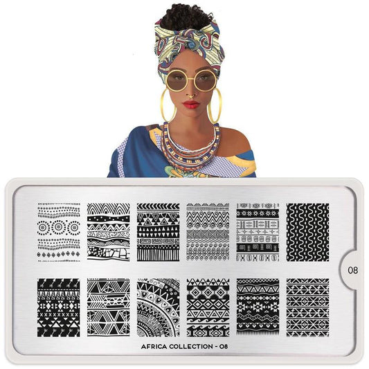 Africa 08-Stamping Nail Art Stencils-[stencil]-[manicure]-[image-plate]-MoYou London