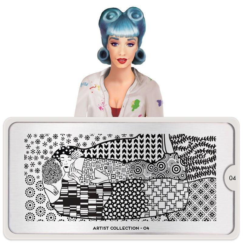Artist 04-Stamping Nail Art Stencils-[stencil]-[manicure]-[image-plate]-MoYou London