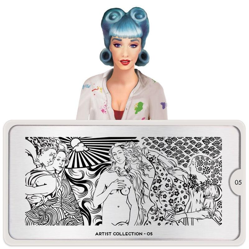 Artist 05-Stamping Nail Art Stencils-[stencil]-[manicure]-[image-plate]-MoYou London