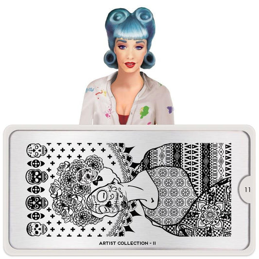 Artist 11-Stamping Nail Art Stencils-[stencil]-[manicure]-[image-plate]-MoYou London