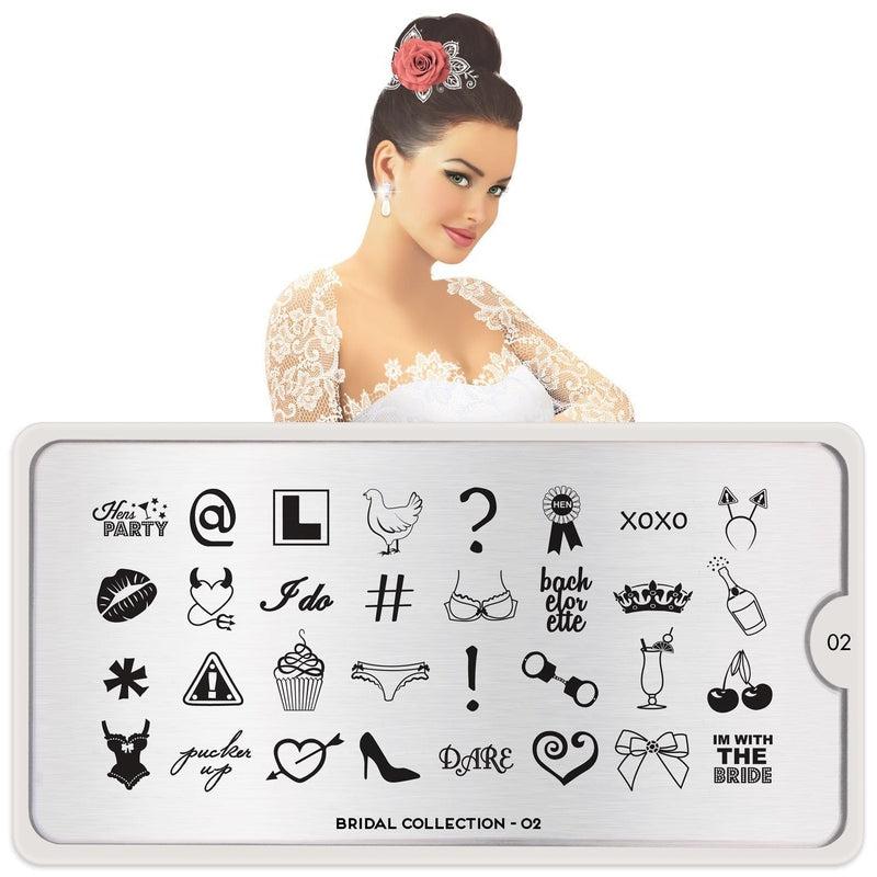 Bridal 02-Nail Art Stencils-[stencil]-[manicure]-[image-plate]-MoYou London