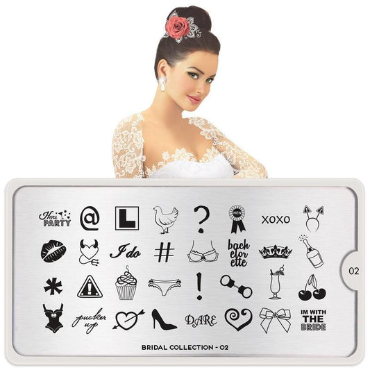 Bridal 02-Nail Art Stencils-[stencil]-[manicure]-[image-plate]-MoYou London