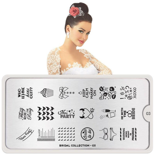 Bridal 03-Nail Art Stencils-[stencil]-[manicure]-[image-plate]-MoYou London