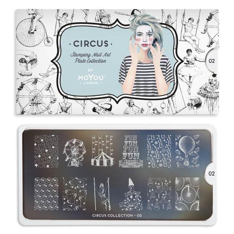 Circus 02-Nail Art Stencils-[stencil]-[manicure]-[image-plate]-MoYou London