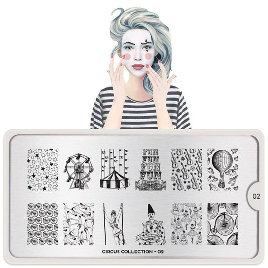Circus 02-Nail Art Stencils-[stencil]-[manicure]-[image-plate]-MoYou London