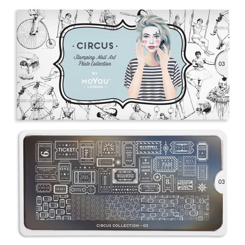 Circus 03-Nail Art Stencils-[stencil]-[manicure]-[image-plate]-MoYou London