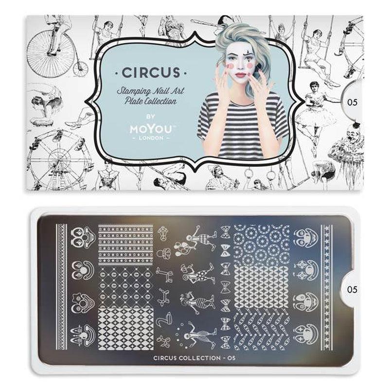 Circus 05-Stamping Nail Art Stencil-[stencil]-[manicure]-[image-plate]-MoYou London