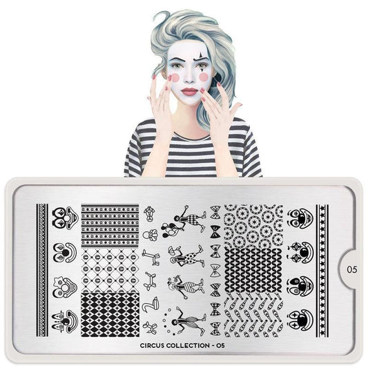 Circus 05-Stamping Nail Art Stencil-[stencil]-[manicure]-[image-plate]-MoYou London