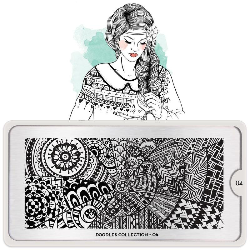 Doodles 04-Stamping Nail Art Stencil-[stencil]-[manicure]-[image-plate]-MoYou London