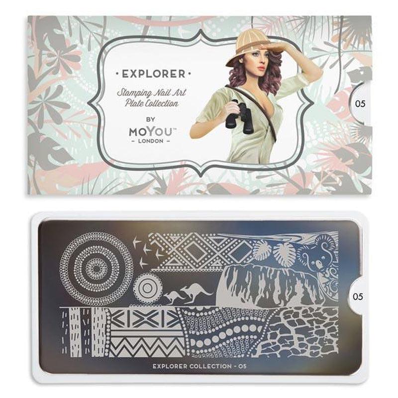 Explorer 05-Stamping Nail Art Stencil-[stencil]-[manicure]-[image-plate]-MoYou London