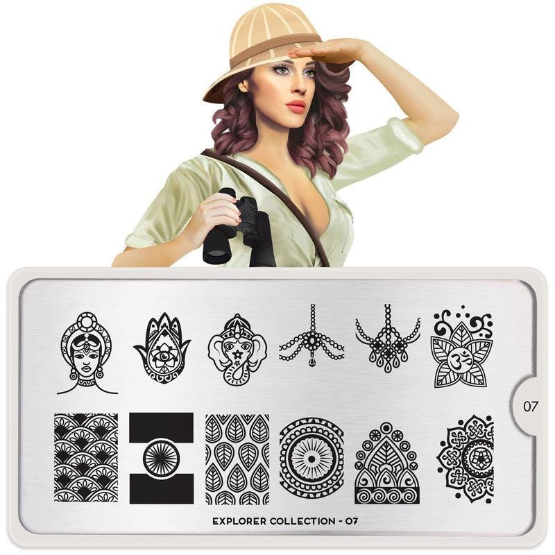 Explorer 07-Stamping Nail Art Stencil-[stencil]-[manicure]-[image-plate]-MoYou London