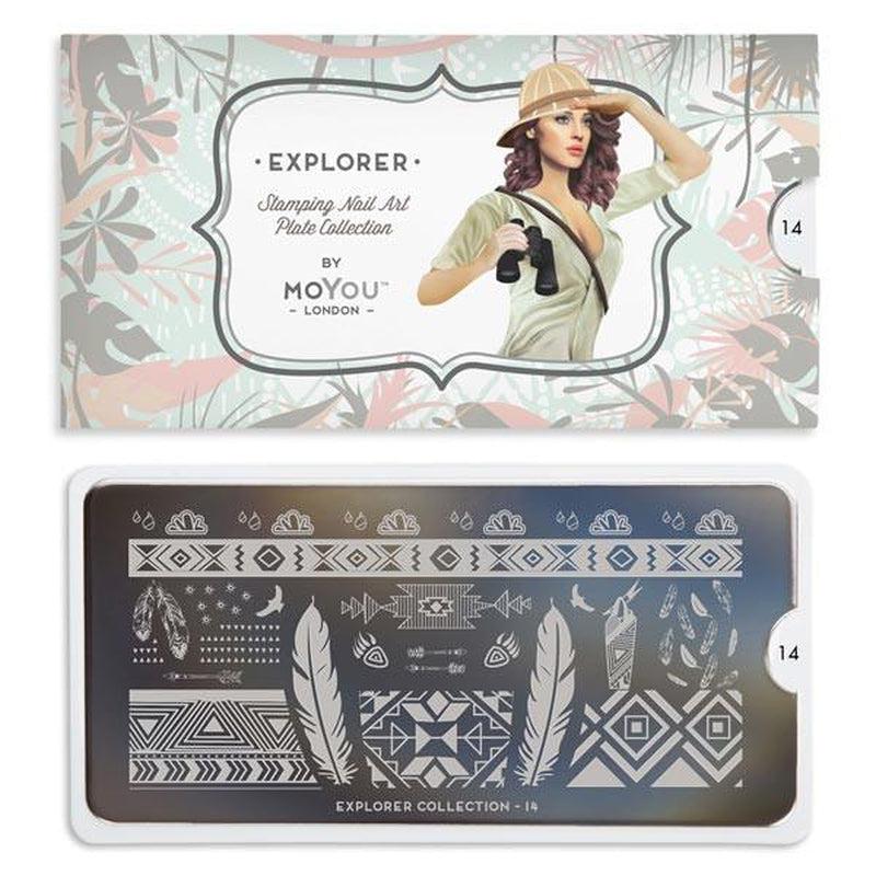 Explorer 14-Stamping Nail Art Stencil-[stencil]-[manicure]-[image-plate]-MoYou London