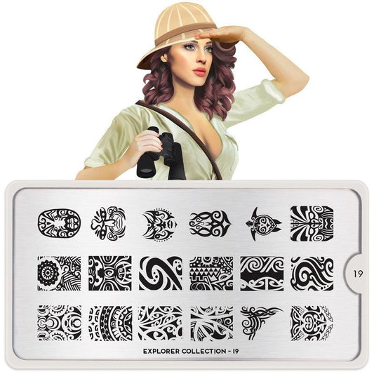 Explorer 19-Stamping Nail Art Stencil-[stencil]-[manicure]-[image-plate]-MoYou London