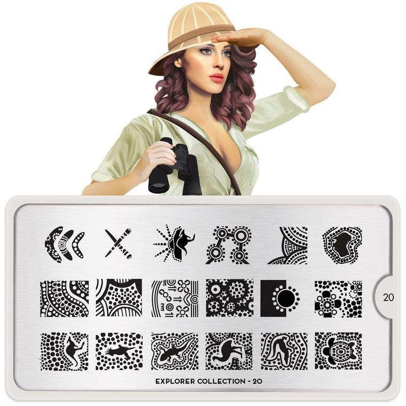 Explorer 20-Stamping Nail Art Stencil-[stencil]-[manicure]-[image-plate]-MoYou London