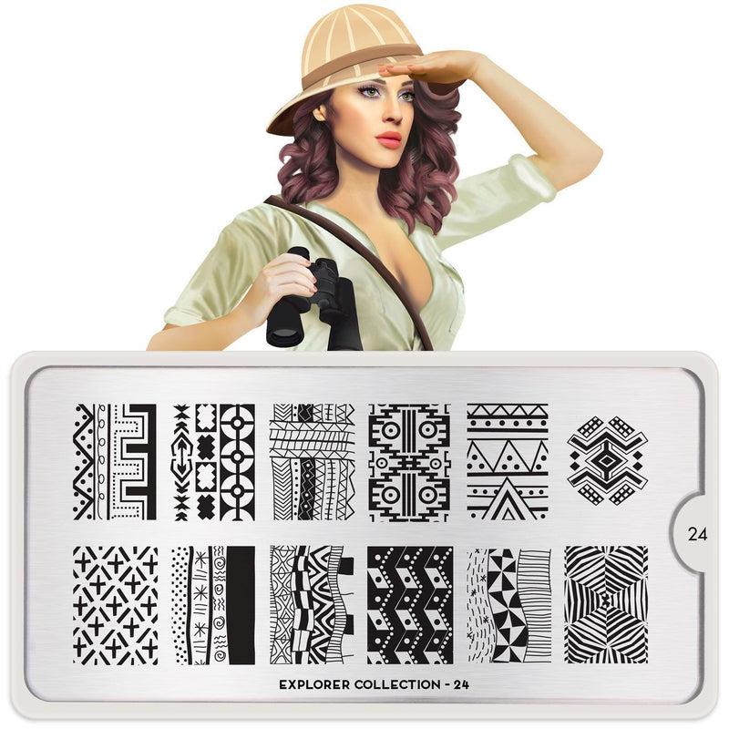 Explorer 24-Stamping Nail Art Stencil-[stencil]-[manicure]-[image-plate]-MoYou London