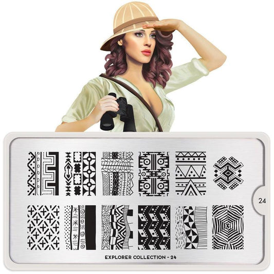Explorer 24-Stamping Nail Art Stencil-[stencil]-[manicure]-[image-plate]-MoYou London