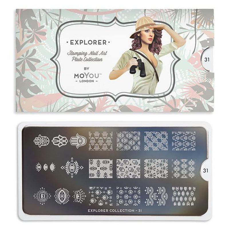 Explorer 31-Stamping Nail Art Stencil-[stencil]-[manicure]-[image-plate]-MoYou London