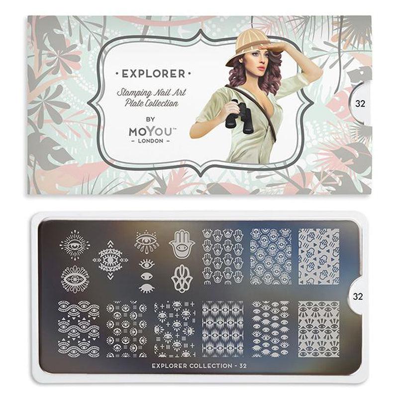 Explorer 32-Stamping Nail Art Stencil-[stencil]-[manicure]-[image-plate]-MoYou London