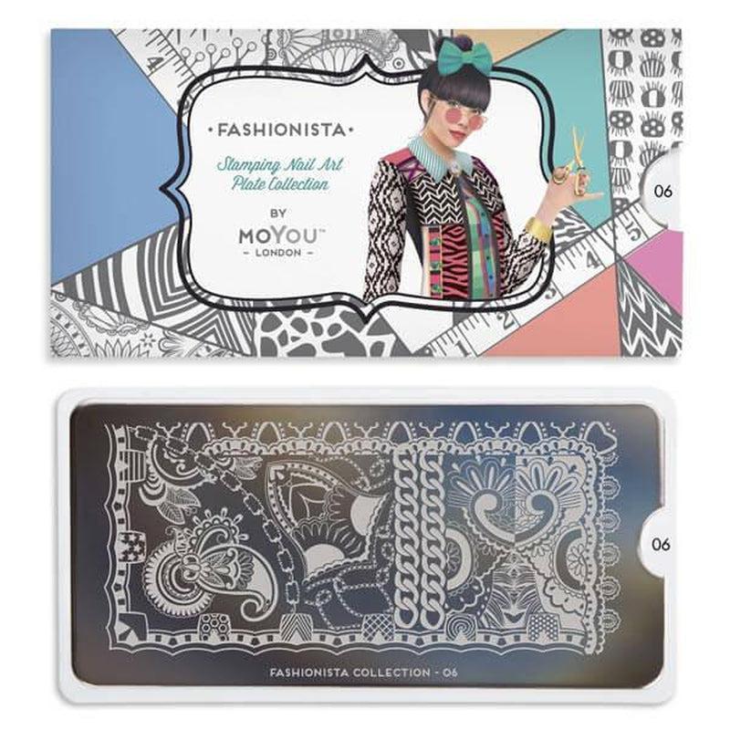 Fashionista 06-Stamping Nail Art Stencil-[stencil]-[manicure]-[image-plate]-MoYou London