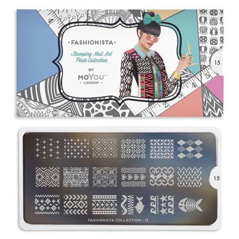 Fashionista 15-Stamping Nail Art Stencil-[stencil]-[manicure]-[image-plate]-MoYou London