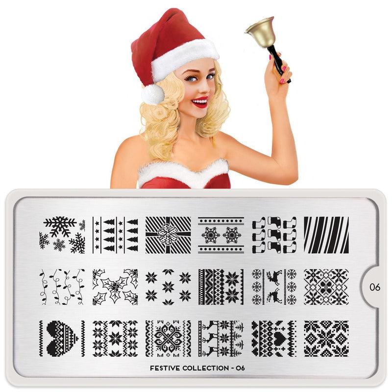 Festive 06-Stamping Nail Art Stencil-[stencil]-[manicure]-[image-plate]-MoYou London