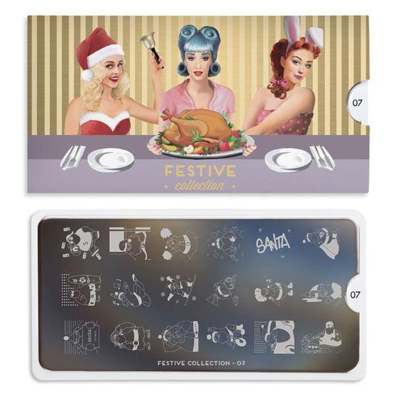 Festive 07-Stamping Nail Art Stencil-[stencil]-[manicure]-[image-plate]-MoYou London