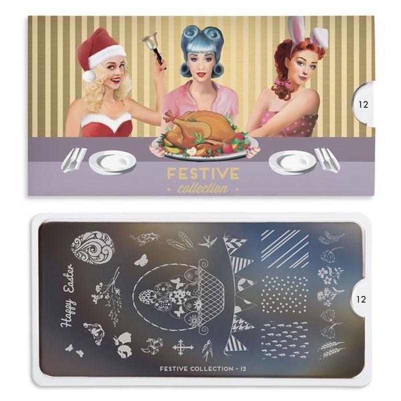 Festive 12-Stamping Nail Art Stencil-[stencil]-[manicure]-[image-plate]-MoYou London