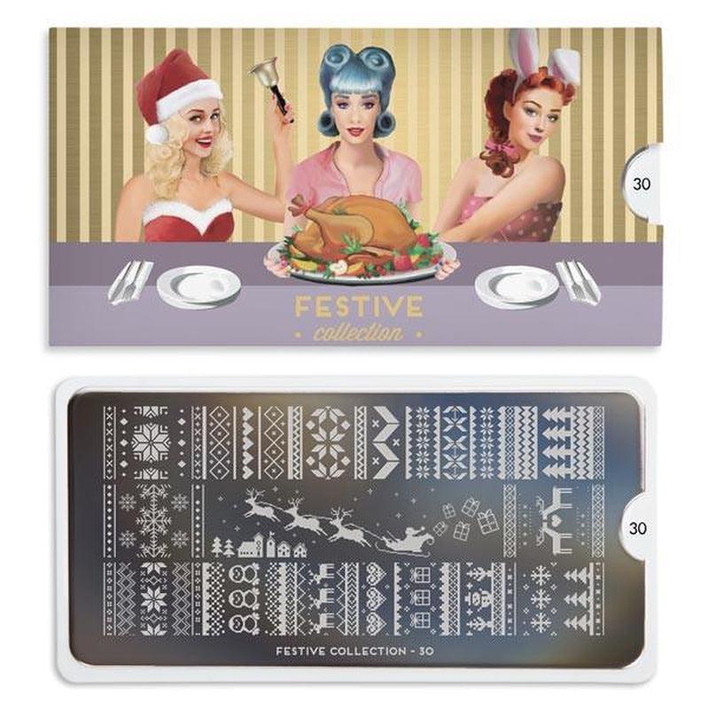 Festive 30-Stamping Nail Art Stencils-[stencil]-[manicure]-[image-plate]-MoYou London