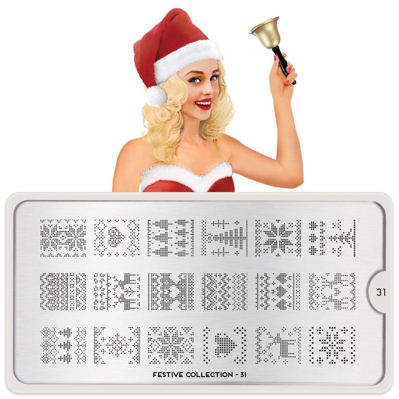 Festive 31-Stamping Nail Art Stencils-[stencil]-[manicure]-[image-plate]-MoYou London