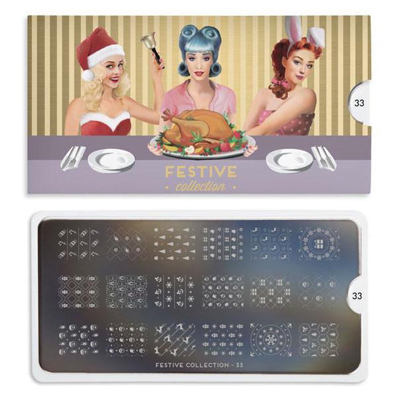 Festive 33-Stamping Nail Art Stencils-[stencil]-[manicure]-[image-plate]-MoYou London