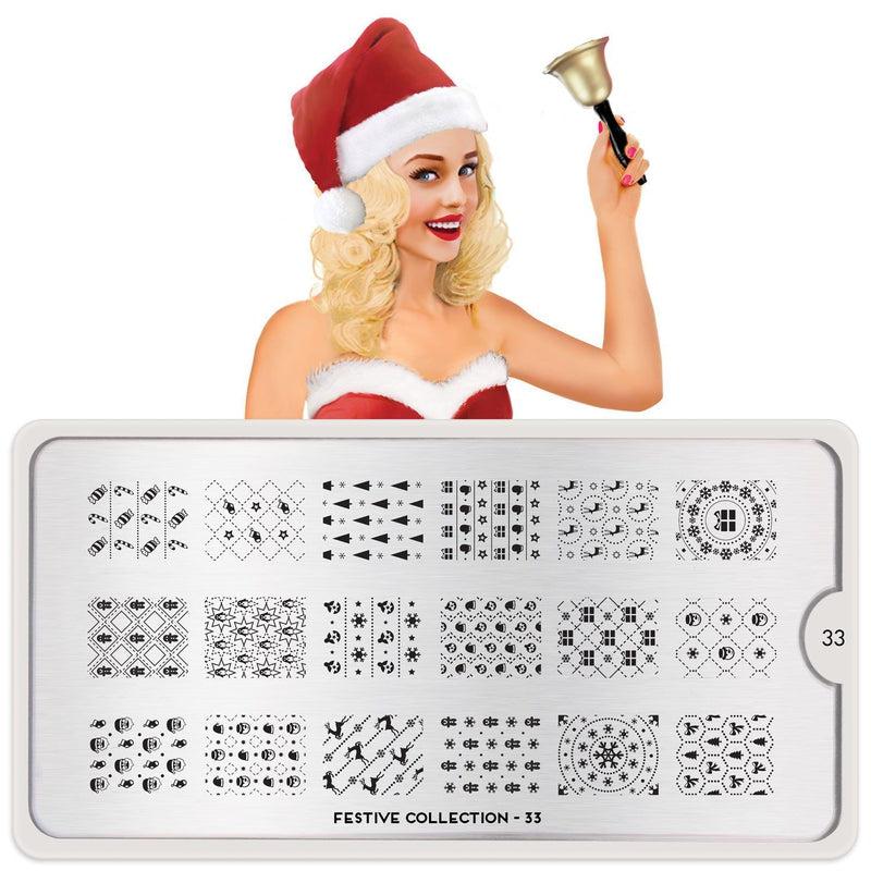 Festive 33-Stamping Nail Art Stencils-[stencil]-[manicure]-[image-plate]-MoYou London