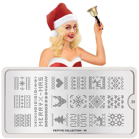 Festive 35-Stamping Nail Art Stencils-[stencil]-[manicure]-[image-plate]-MoYou London