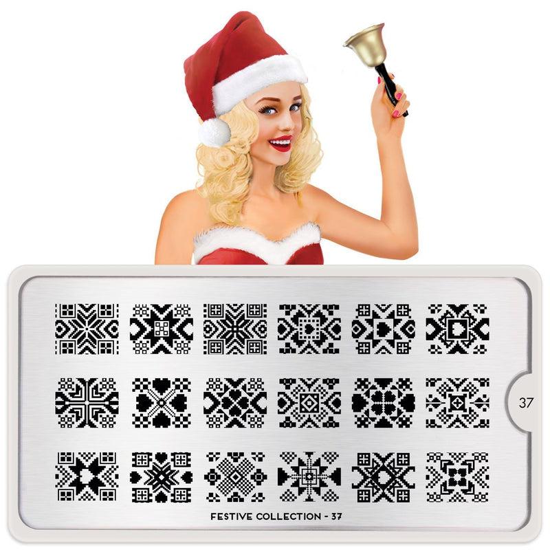 Festive 37-Stamping Nail Art Stencils-[stencil]-[manicure]-[image-plate]-MoYou London