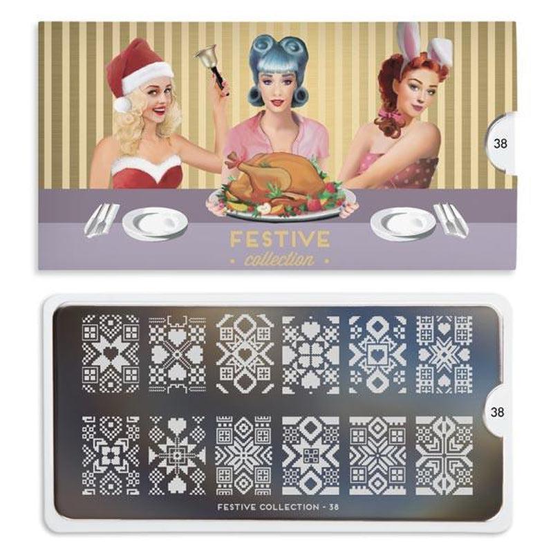 Festive 38-Stamping Nail Art Stencils-[stencil]-[manicure]-[image-plate]-MoYou London