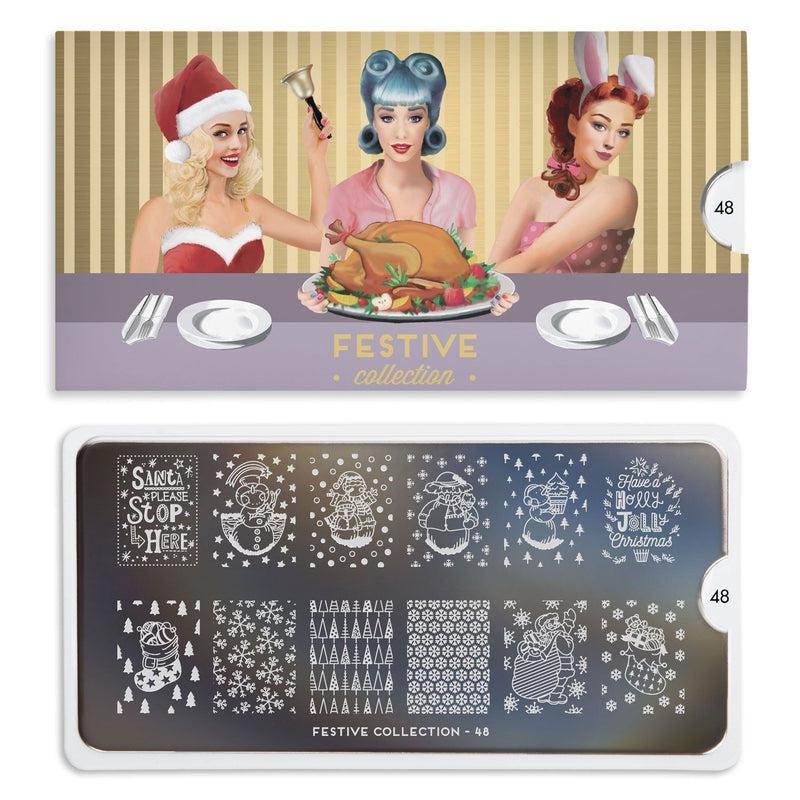 Festive 48-Stamping Nail Art Stencils-[stencil]-[manicure]-[image-plate]-MoYou London