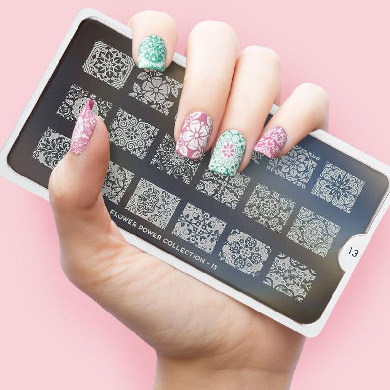 Flower Power 13-Stamping Nail Art Stencil-[stencil]-[manicure]-[image-plate]-MoYou London