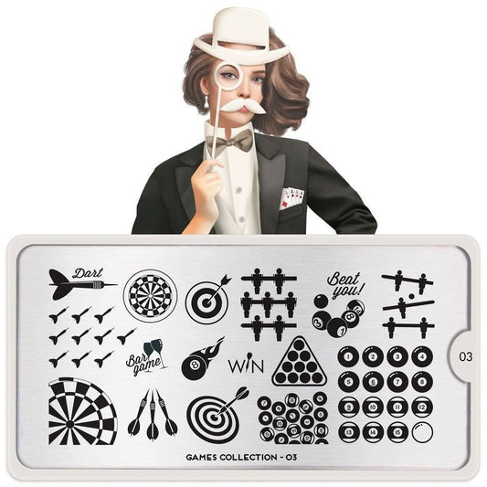 Games 03-Stamping Nail Art Stencil-[stencil]-[manicure]-[image-plate]-MoYou London
